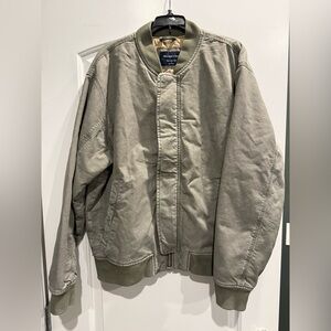 Abercrombie & Fitch Men's Olive Green Bomber Jacket